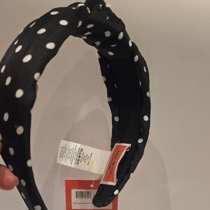 Kate Spade Black and White Dotted Headband
